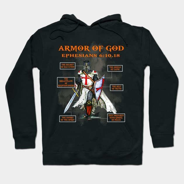 Armor Of God Hoodie by Nifty T Shirts